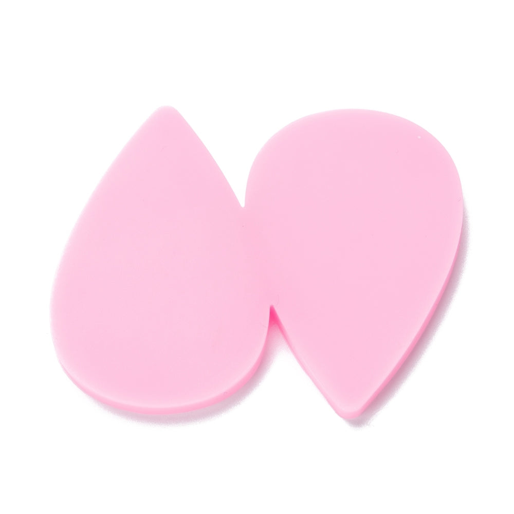 Silikonform 50x31.5mm - Anheng Dråpe med Blomstermønster