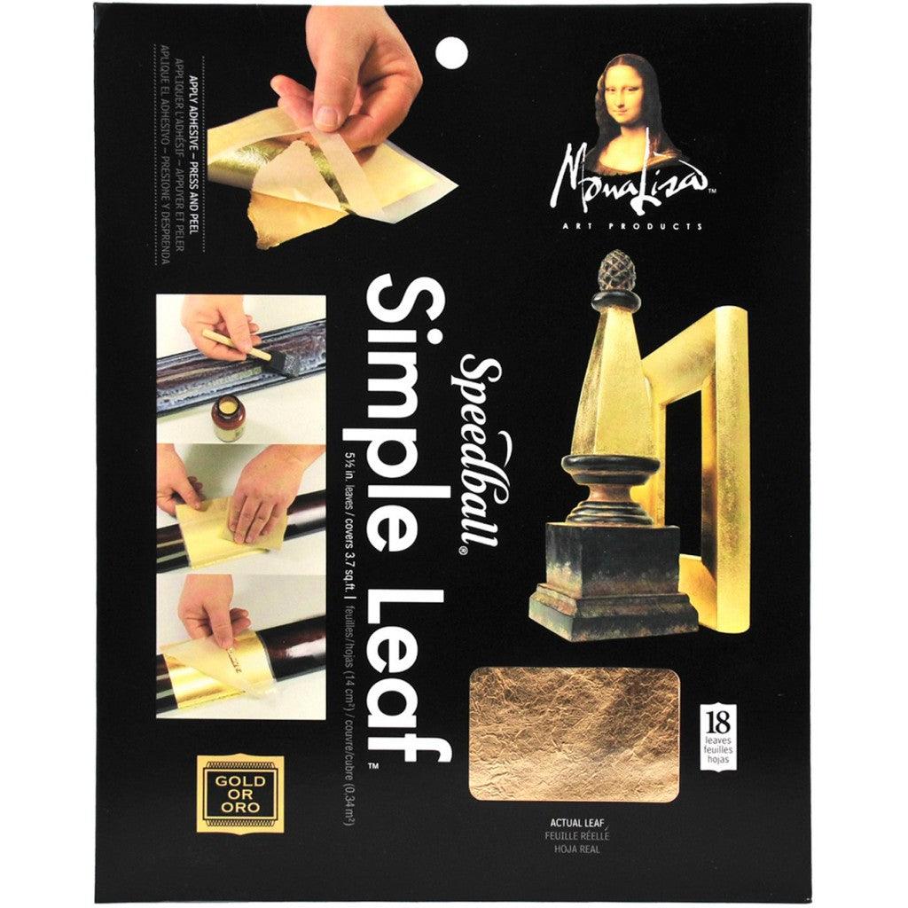 Bladgull - Simple Leaf - på vokspapir (13,97x13,97cm) - 5.5"X5.5" 18/Pkg-Gold - HobbyHimmelen