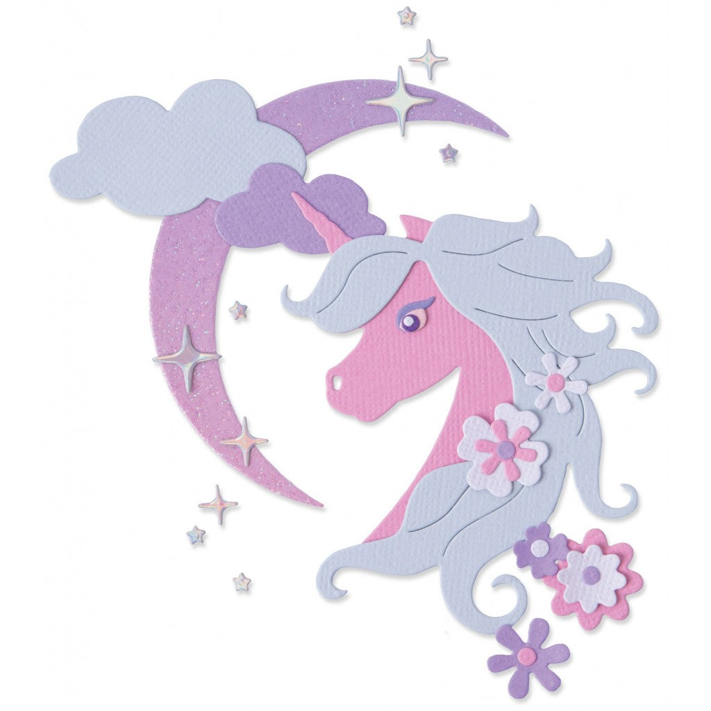 Sizzix Thinlits Dies By Olivia Rose 8/Pkg - Midnight Unicorn