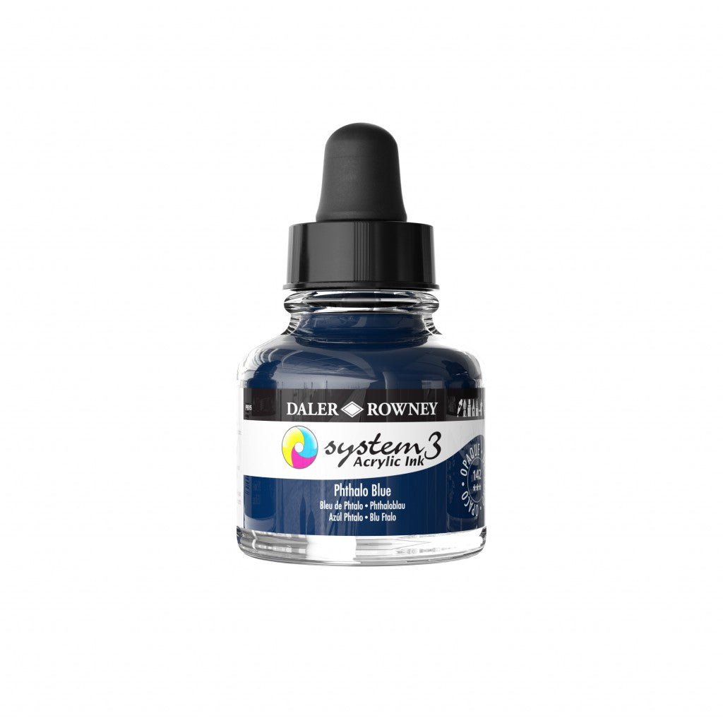 Daler Rowney - System3 Ink 29,5ml - 142 Phthalo Blue