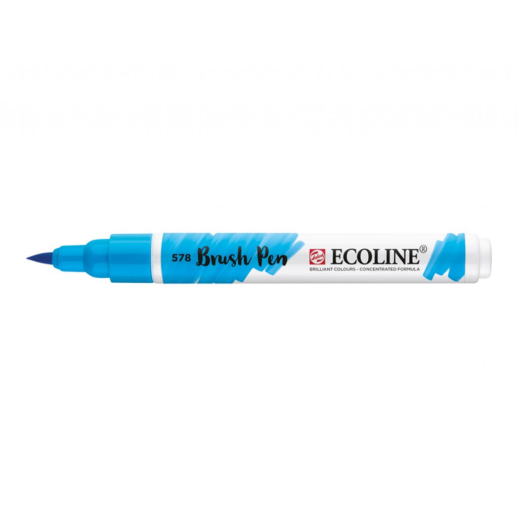 Talens Ecoline Brush Pen - 578 Sky Blue Cyan