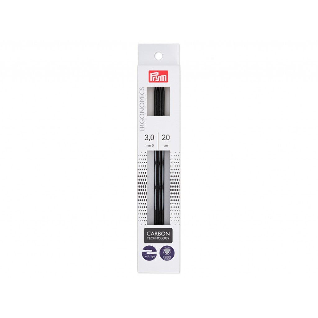 Prym Ergonomics Carbon Settpinne, 20cm - 3mm
