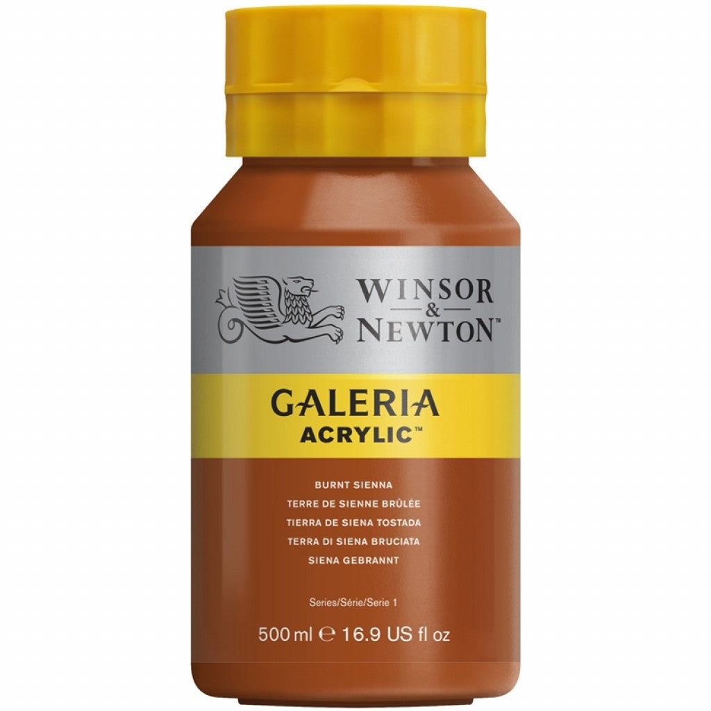 W&N - Galeria Acrylic 500ml - 074 Burnt Sienna