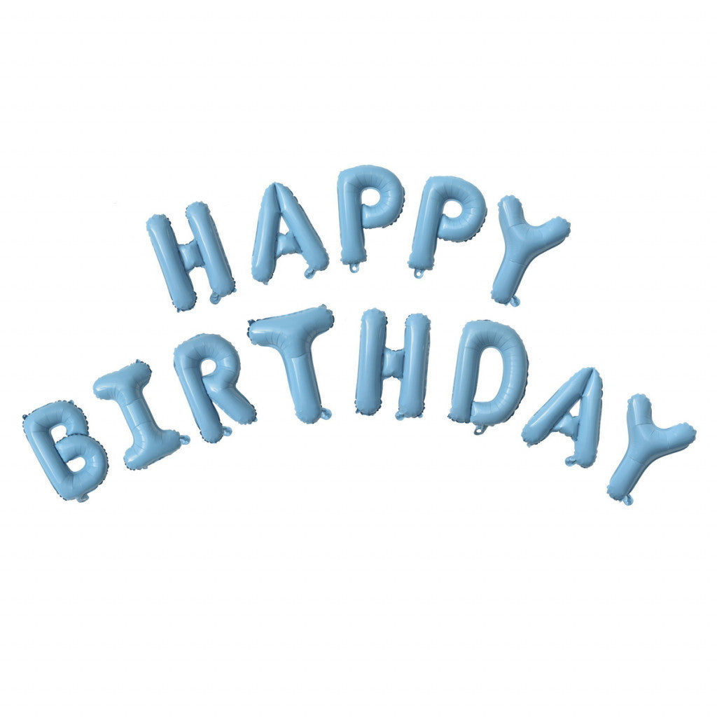 Folieballonger, 270cm Happy Birthday - Blå
