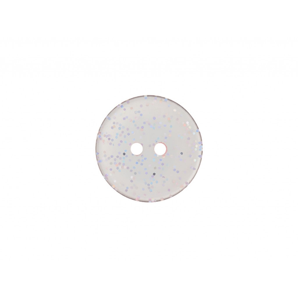 Knapp 2-hulls Glitter - 453065 - 11mm - 46 Lys rosa