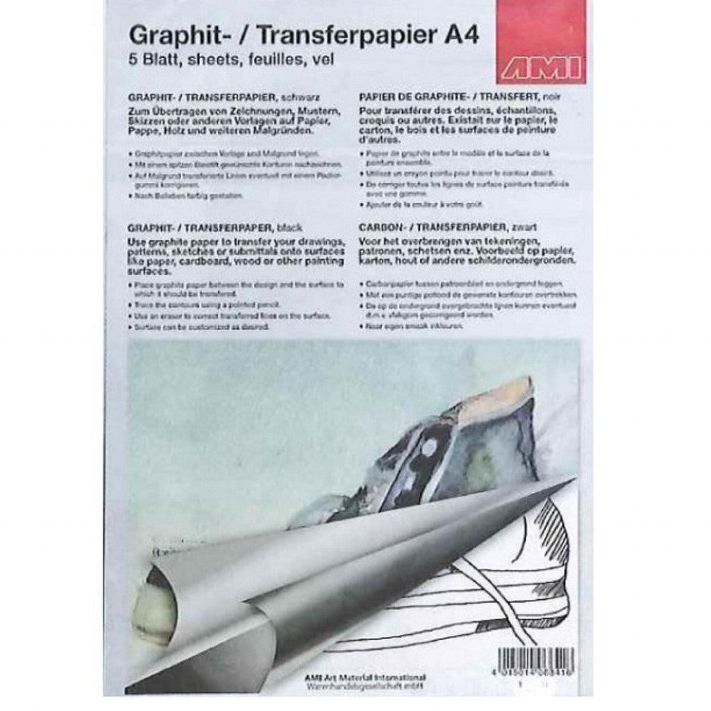 AMI - Grafittpapir A4 5 ark - Hvitt - HobbyHimmelen