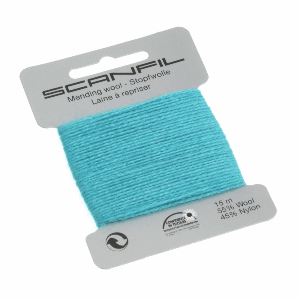 Stoppegarn i ull - 76085 - Turkis