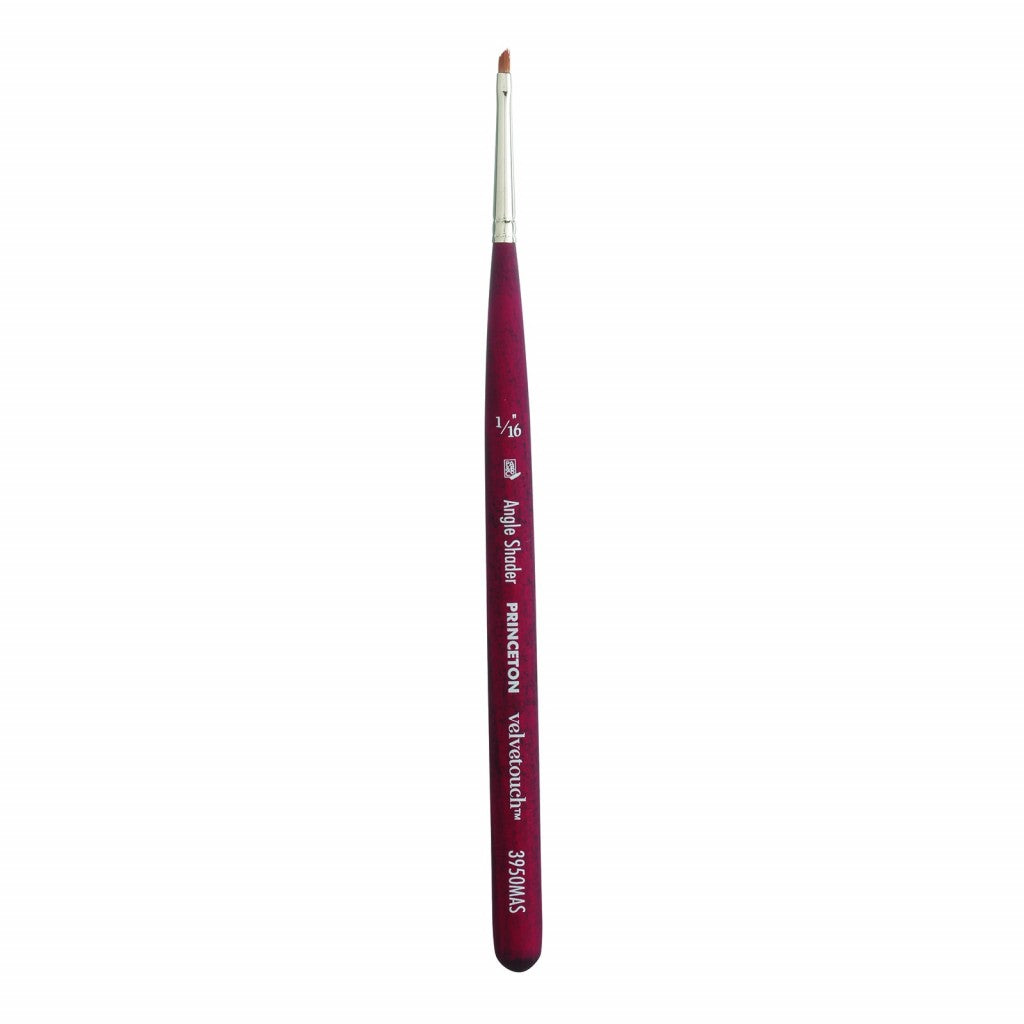 Princeton Brush Velvetouch Mixed Media Mini Brush - Angle Shader 1/16"