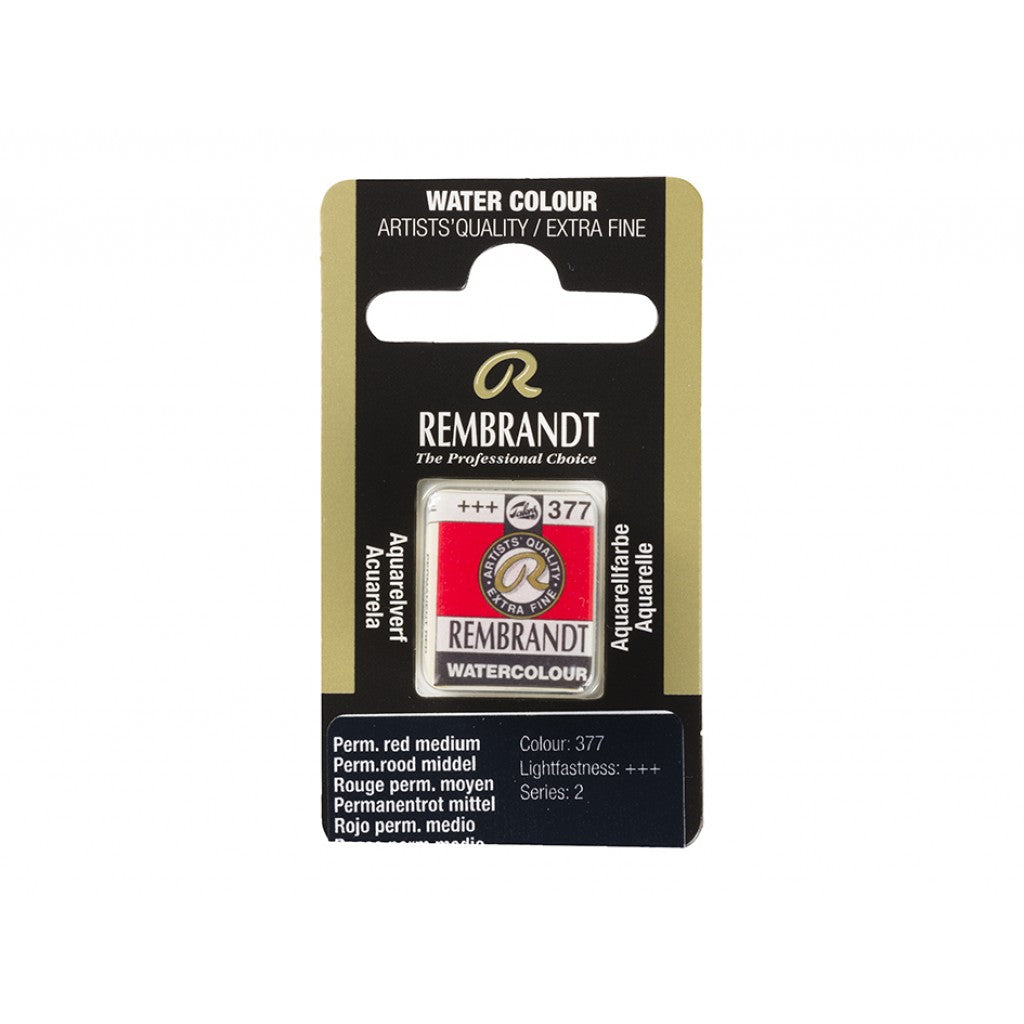 Rembrandt Akvarell Halfpan - Permanent Red Medium 377
