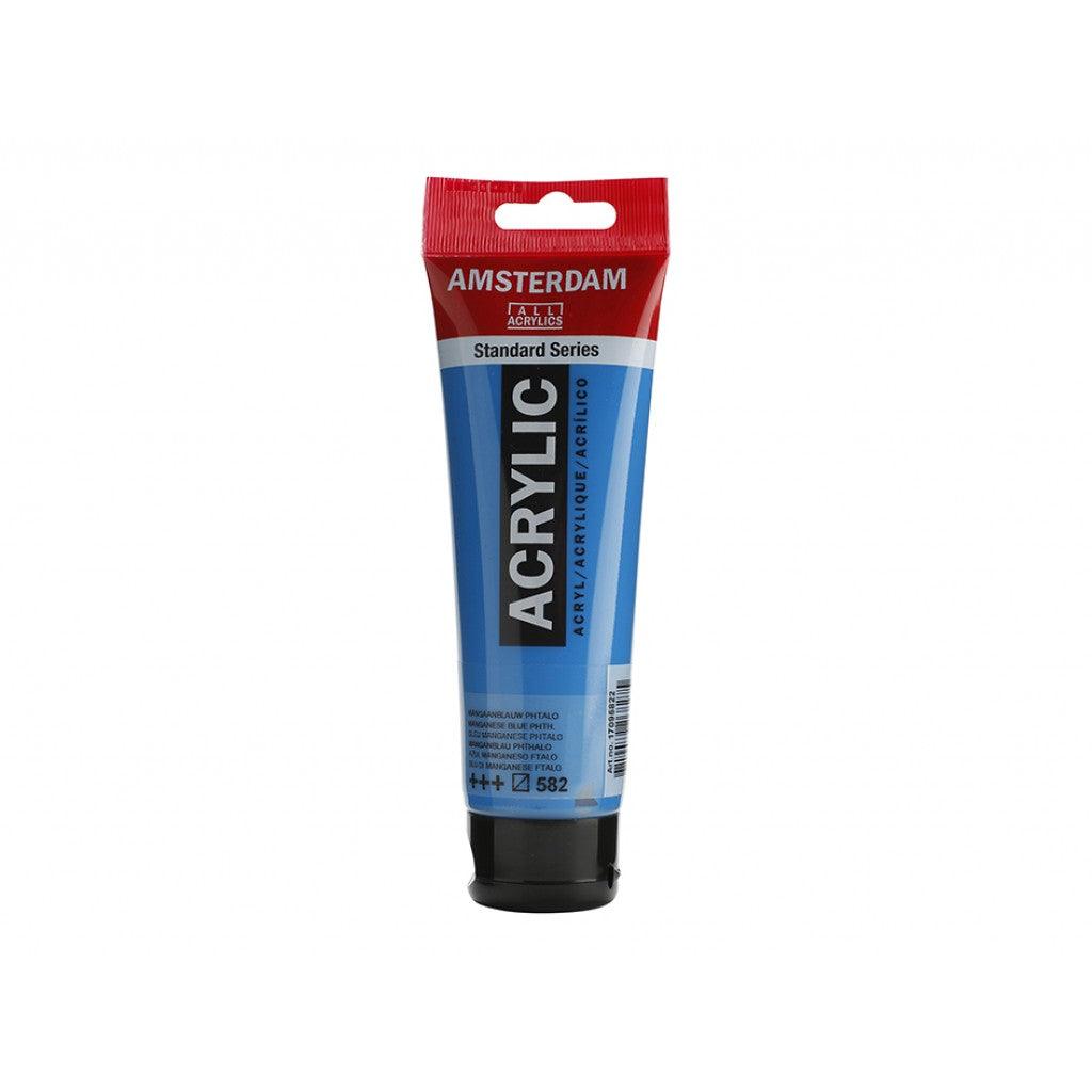 Amsterdam Standard 120ml - 582 Manganese Blue Phthalo - HobbyHimmelen