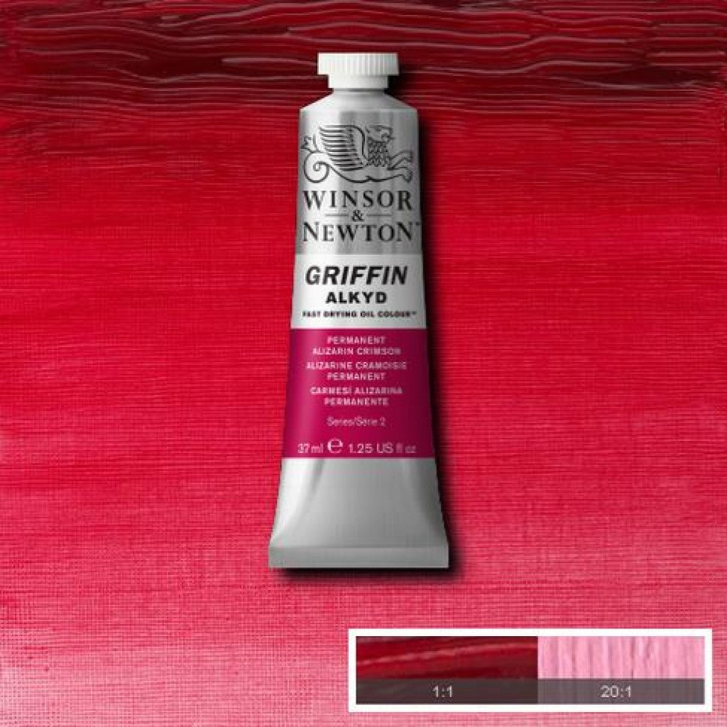W&N - Griffin Alkyd 37ml - 468 Permanent Alizarin Crimson