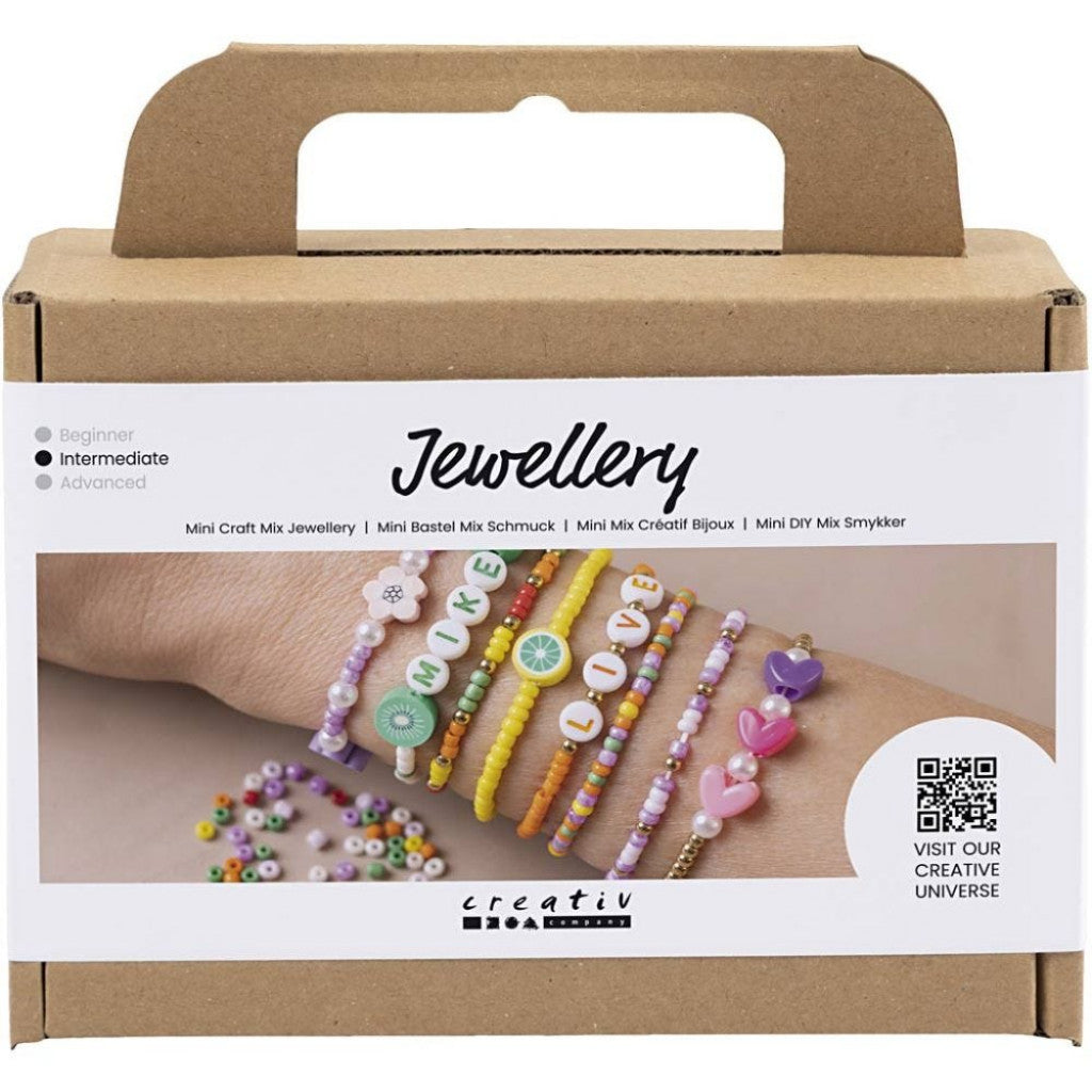 Mini DIY Mix - Smykker, Fargerike armbånd