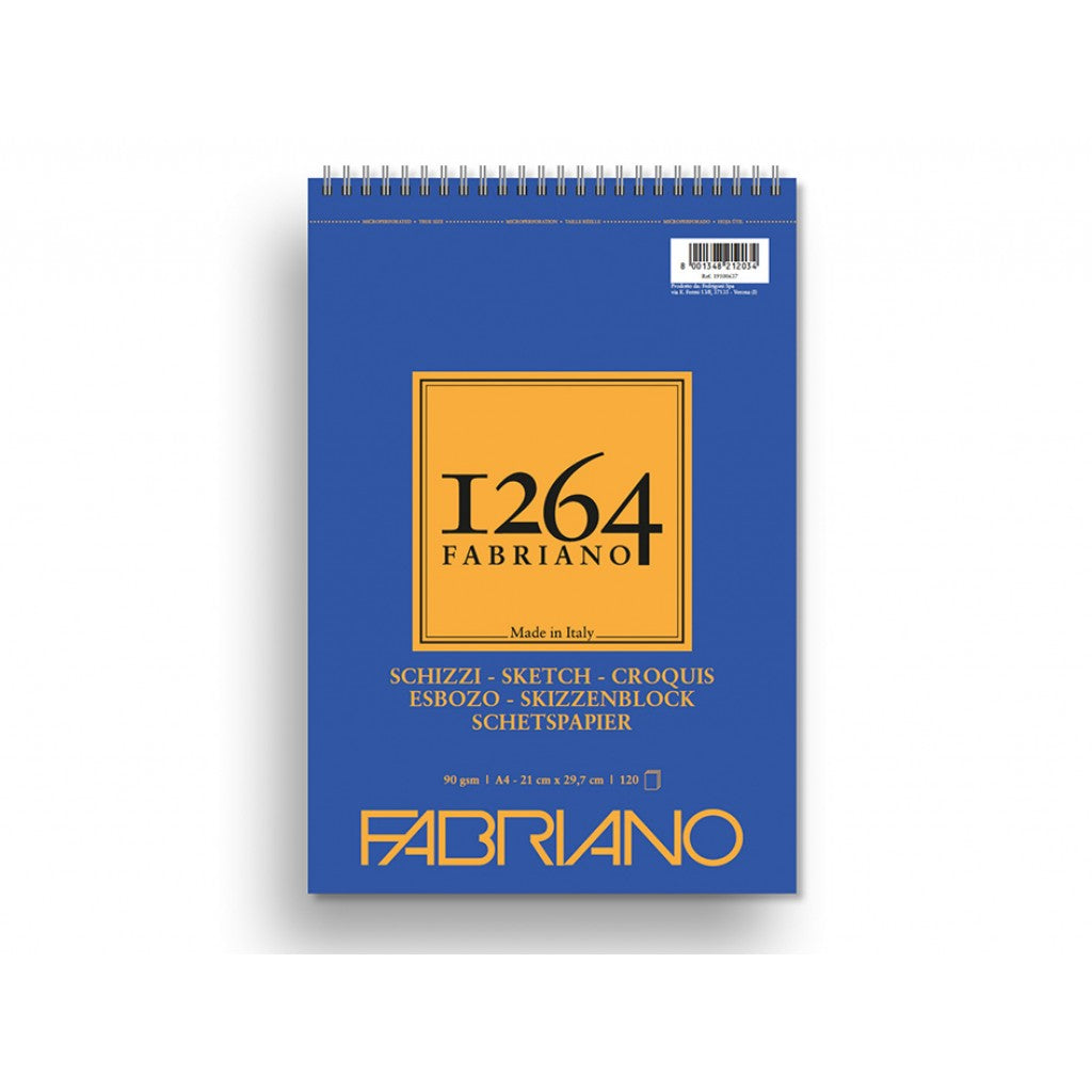 Fabriano 1264 Sketch - Spiral Kortside 90g A3 120ark