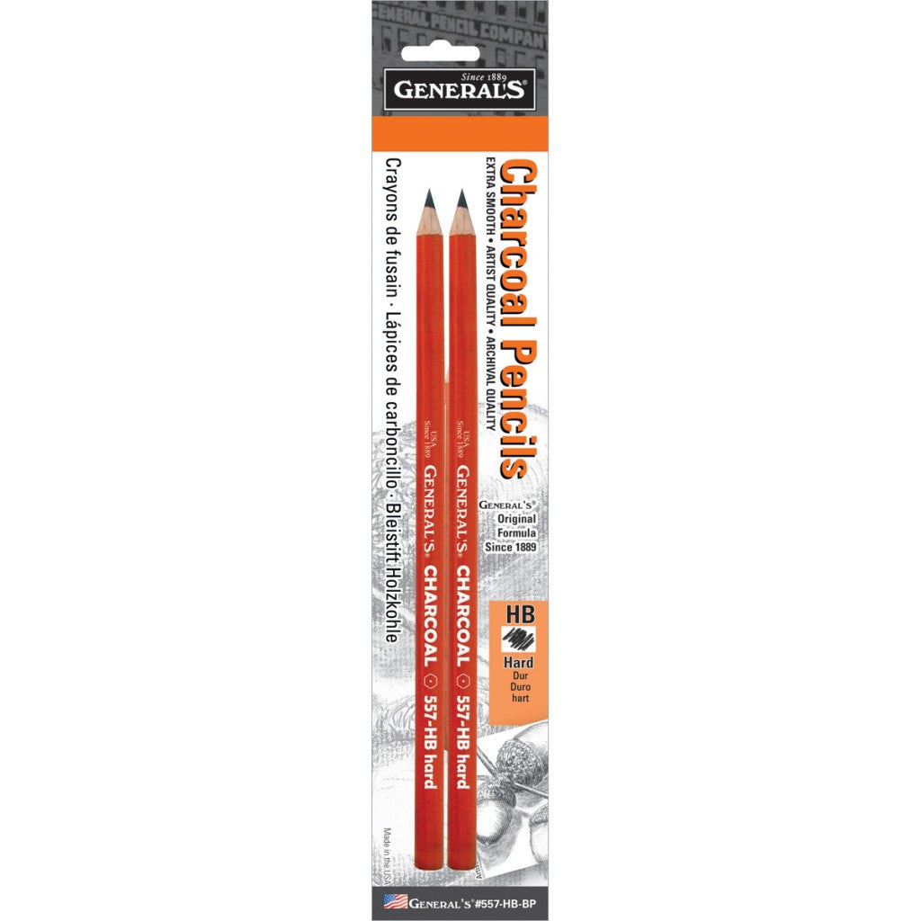General Pencil Charcoal Pencil, HB 2stk.