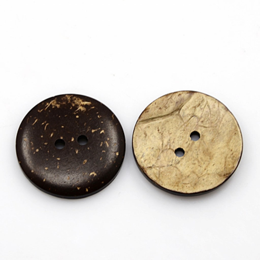 Knapp i Kokos, 30mm - Coconut Brown