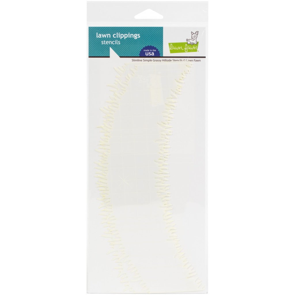 Lawn Clippings Stencils-Slimline Simple Grassy Hillside