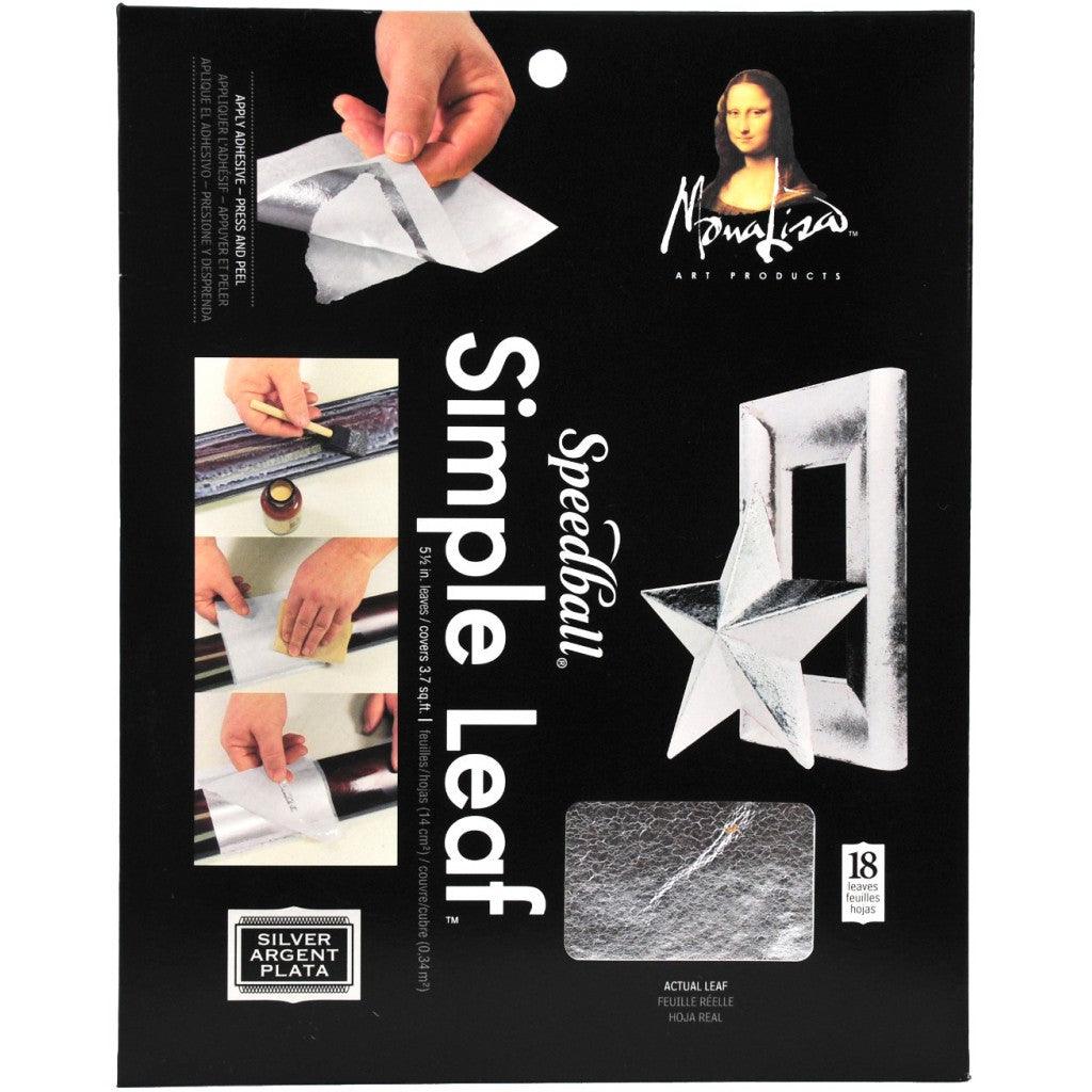 Bladsølv - Simple Leaf - på vokspapir - (13,9cm x 13,9cm) 5.5"X5.5" 18/Pkg-Silver - HobbyHimmelen