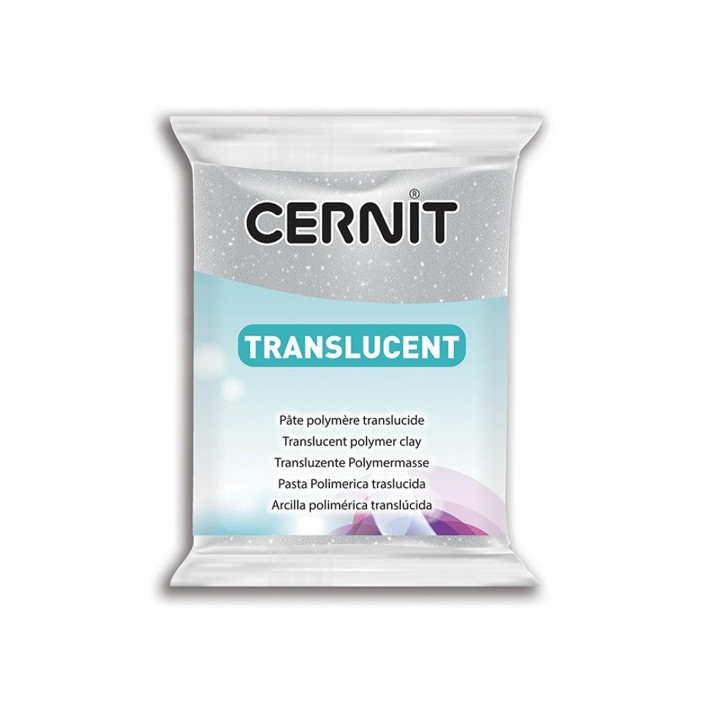 Cernit Translucent 56g - 080 Sølv glitter - HobbyHimmelen