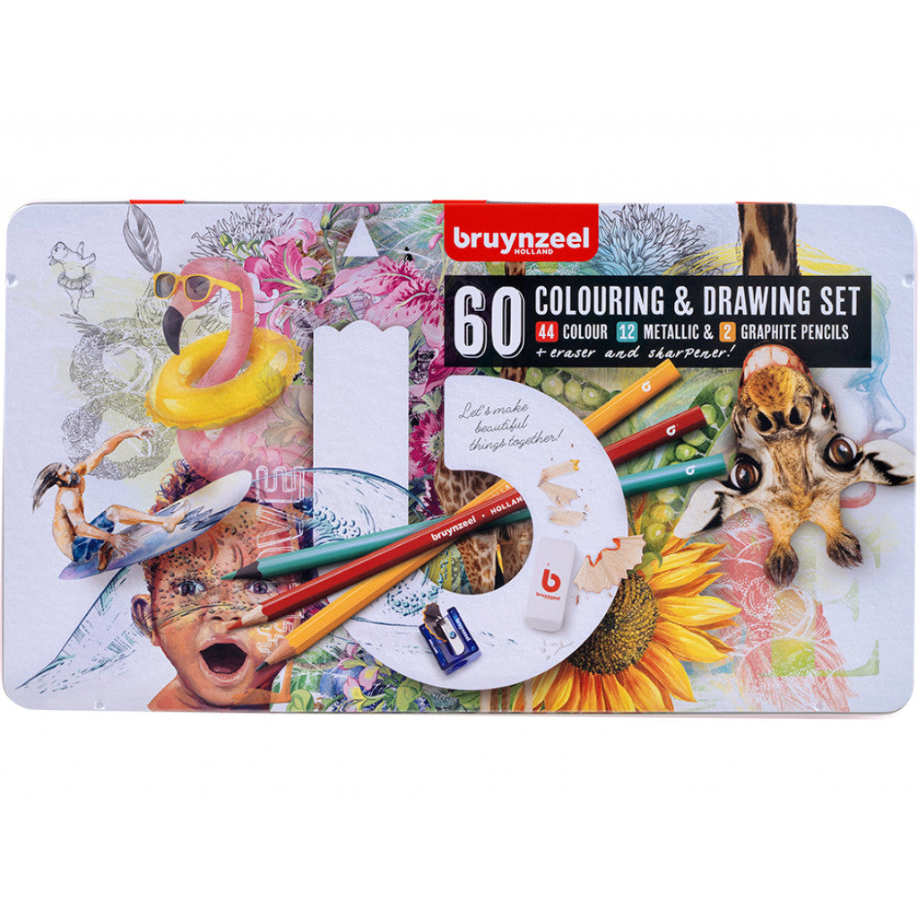 Bruynzeel Fargeblyanter Sett 60stk - Colouring & Drawing #2