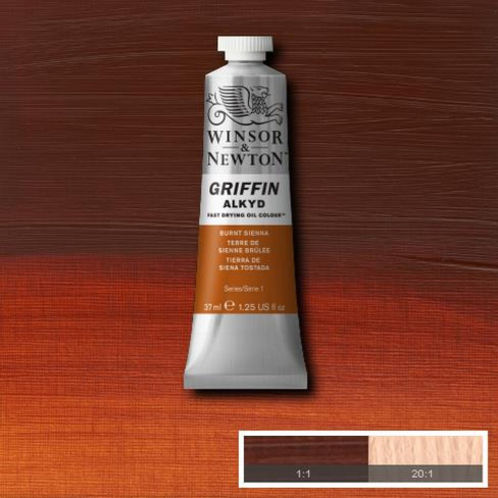 W&N - Griffin Alkyd 37ml - 074 Burnt Sienna