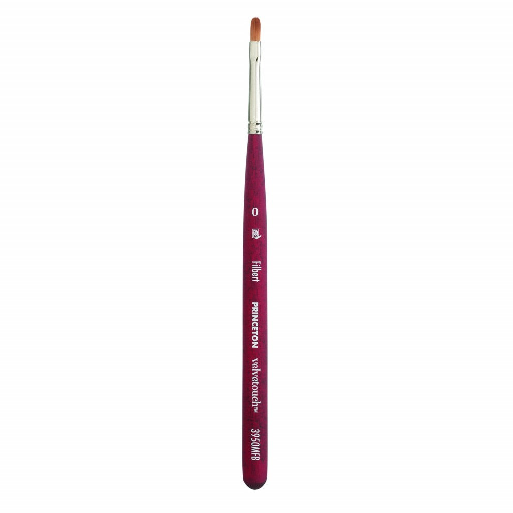 Princeton Brush Velvetouch Mixed Media Mini Brush - Filbert 0