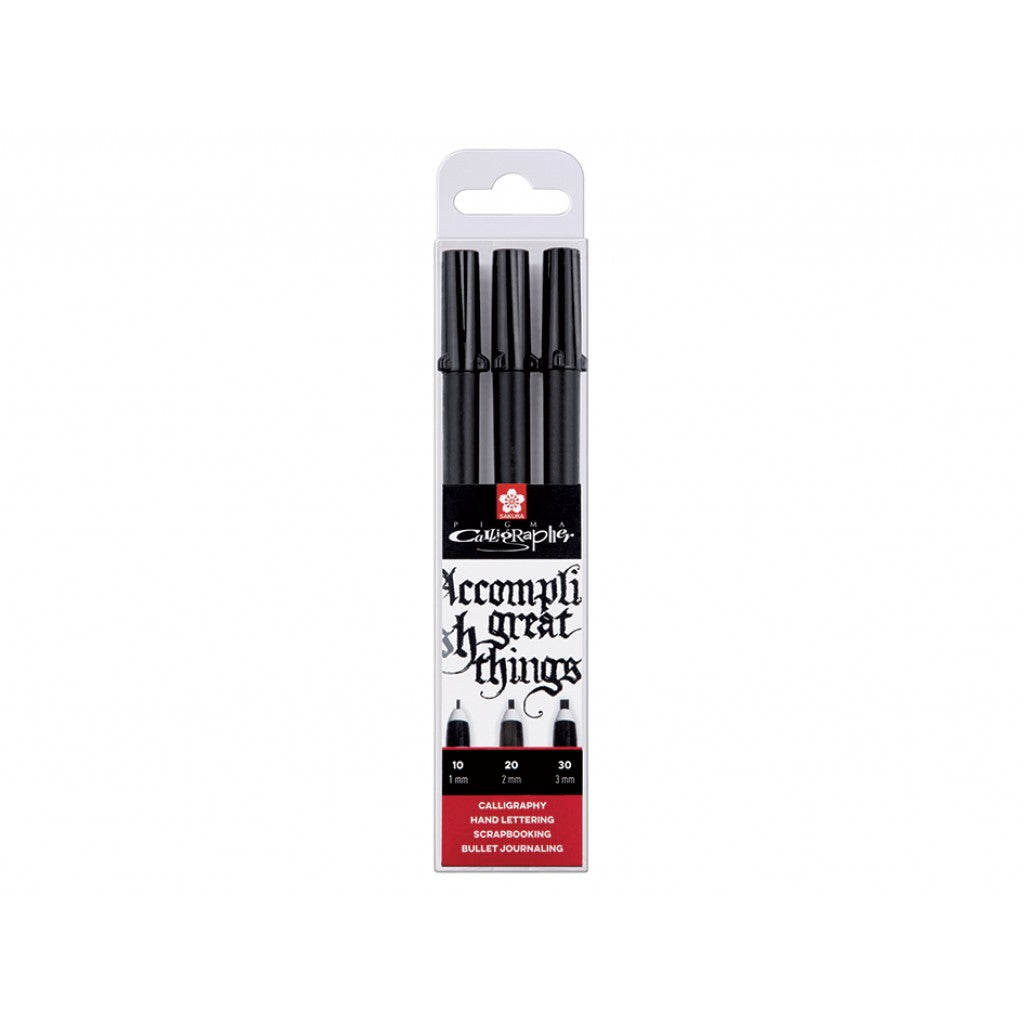 Sakura Pigma Calligrapher - Sett med 3stk