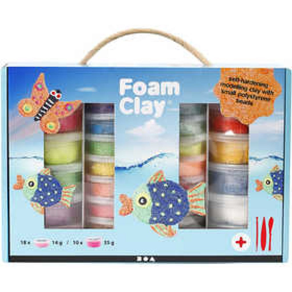 Foam Clay® gaveeske - 28 farger + verktøy