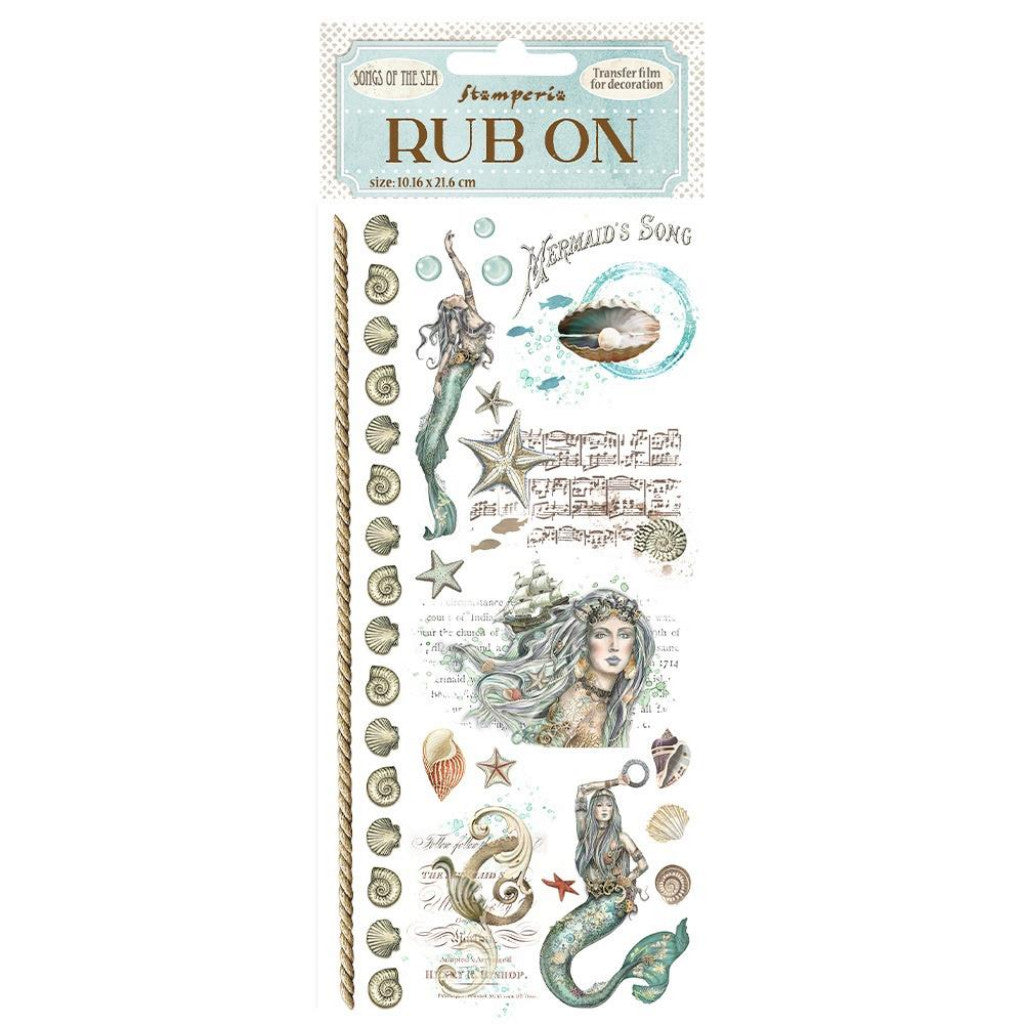 Stamperia Rub-On 4"X8.5" - Songs Of The Sea Mermaid