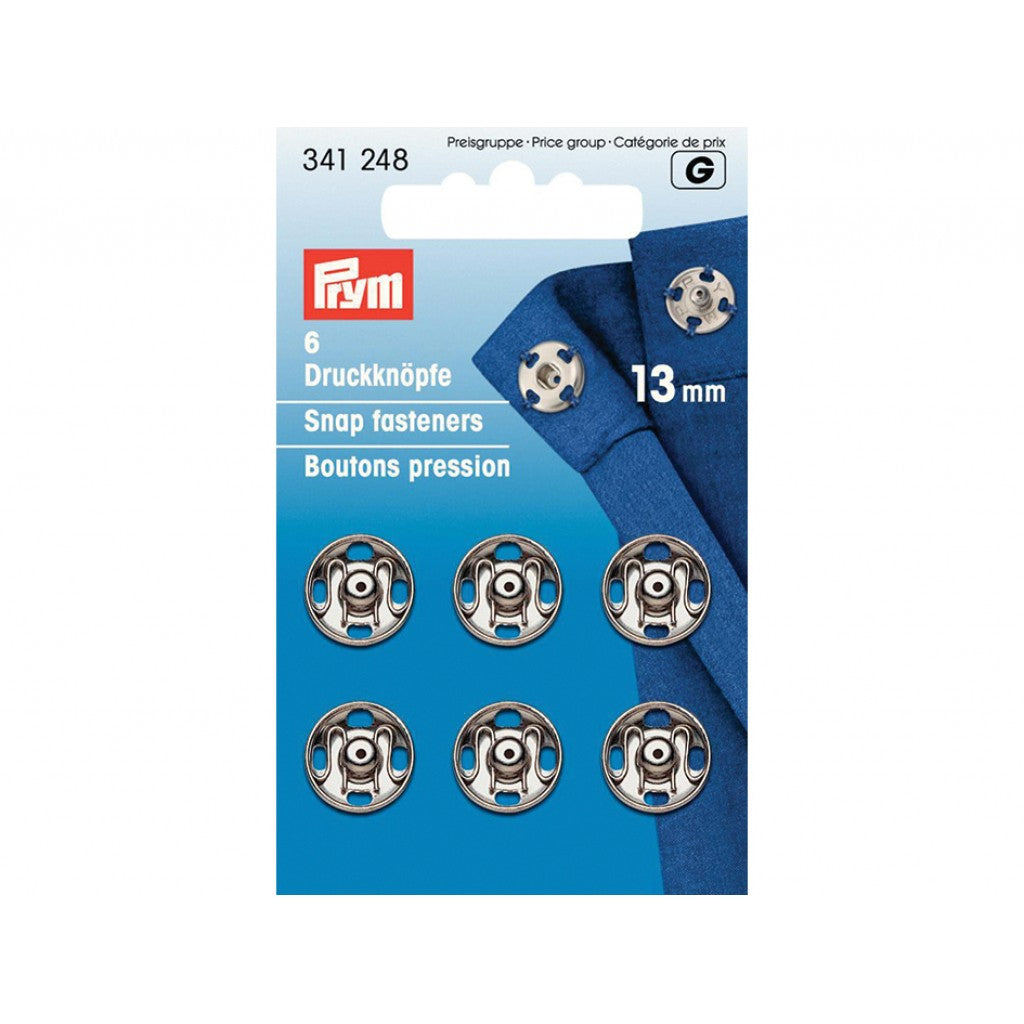 Prym Patentknapper 13mm 6stk - Sølv