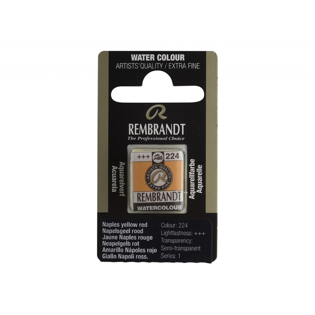 Rembrandt Akvarell Halfpan - Naples Yellow Red 224