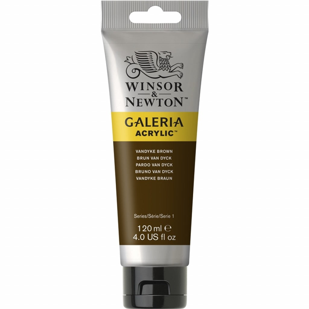 W&N - Galeria Acrylic 120ml - 676 Vandyke Brown