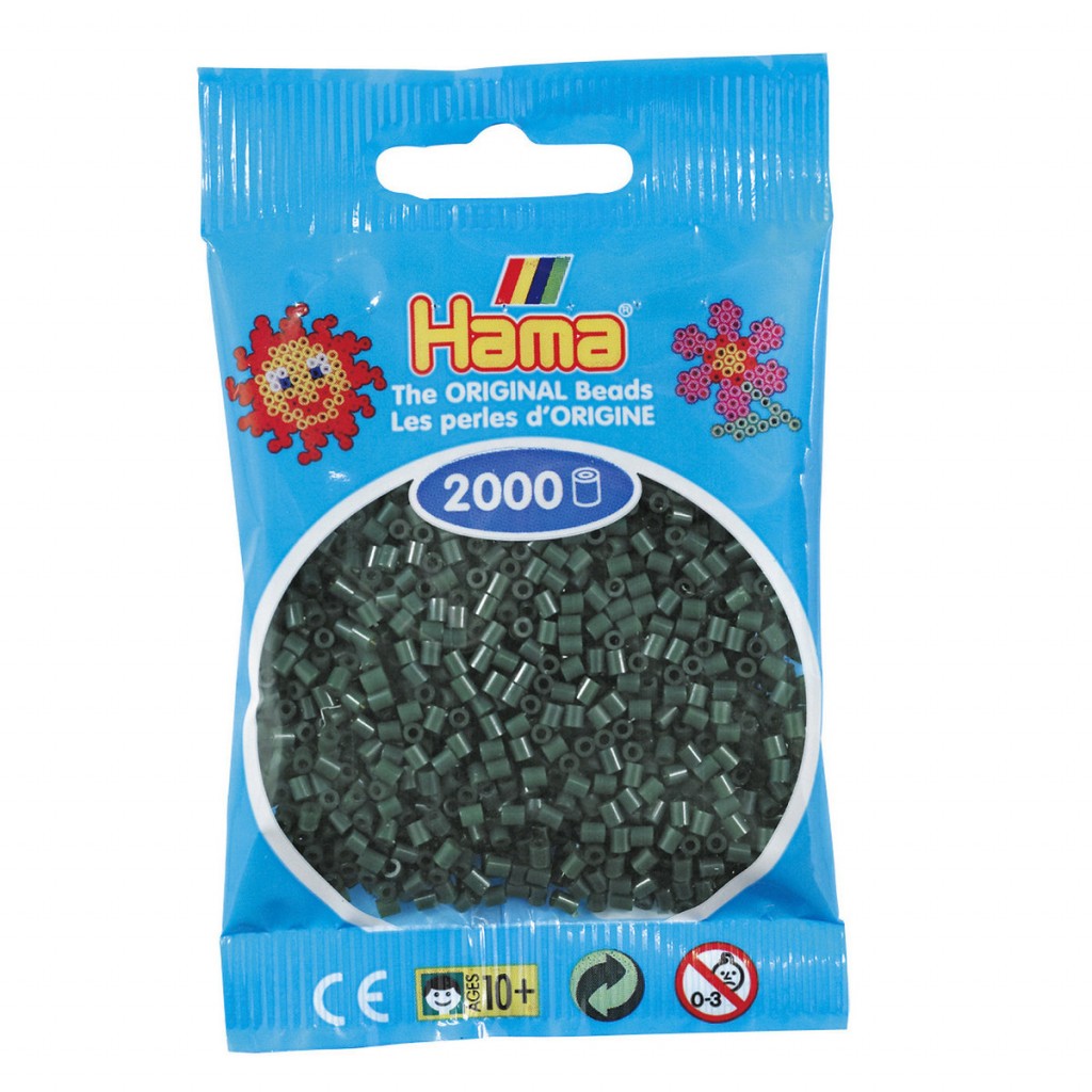 Hama Mini 2000stk - 28 Mørk grønn