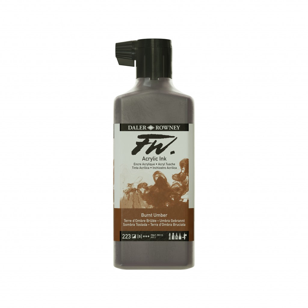 Daler Rowney - FW Ink 180ml - 223 Burnt Umber