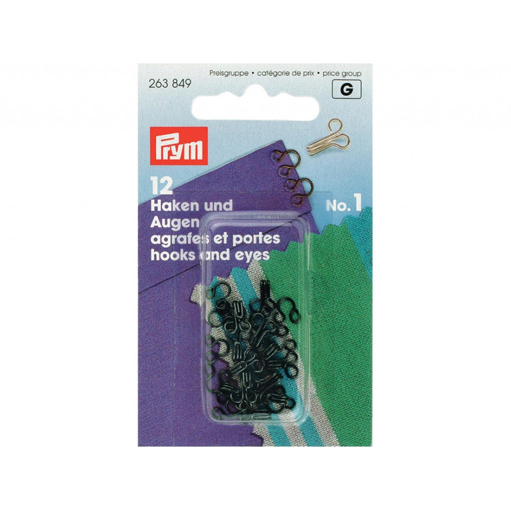 Prym Hekter No.1 12stk - Sort
