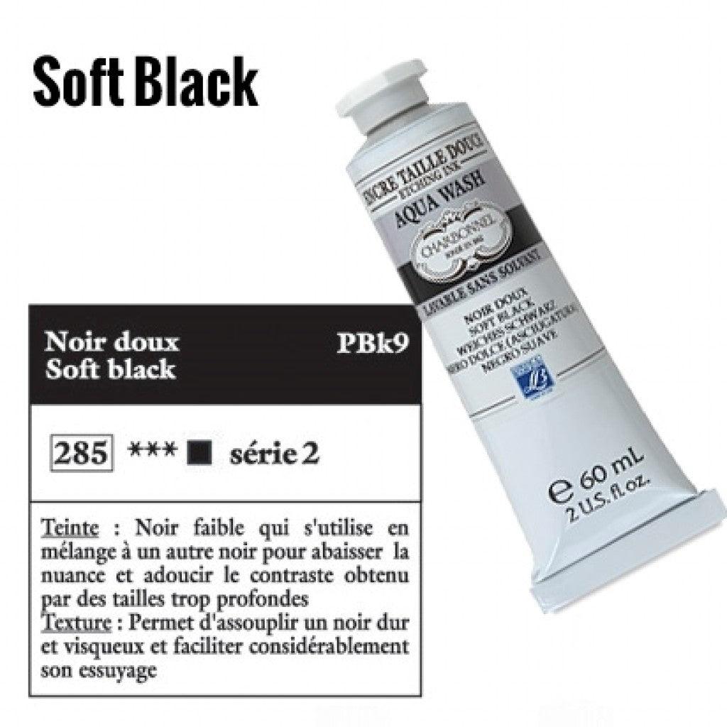 Charbonnel Aquawash trykkfarge - Soft Black (# 285) - 60ml - HobbyHimmelen