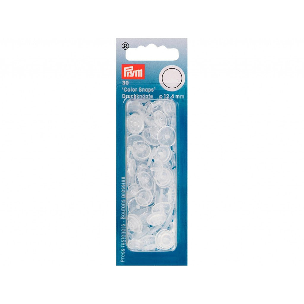 Prym Non-sew Color Snaps - Ø12.4 - Transparent matt