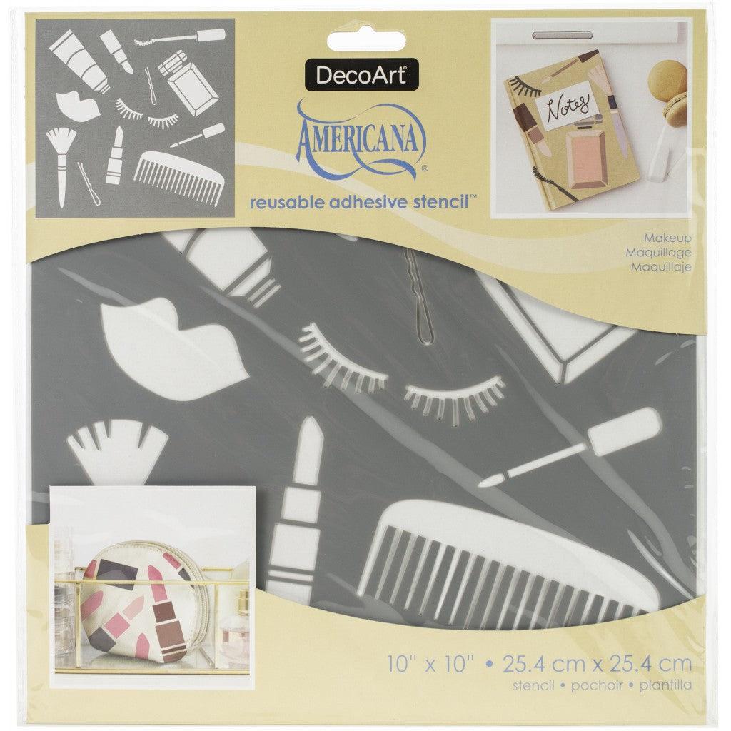 Americana Adhesive Stencil 10"X10"- Makeup - HobbyHimmelen