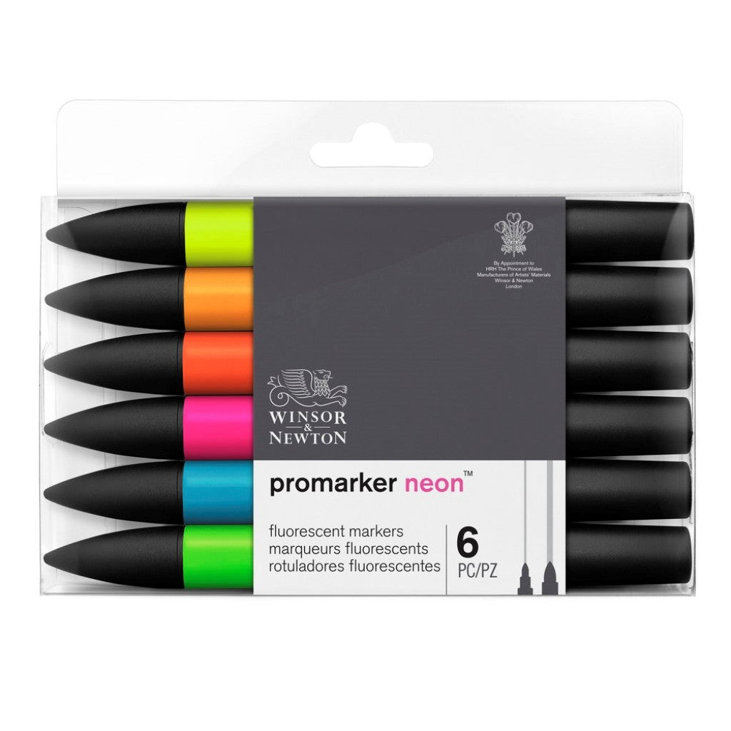 W&N Promarker-sett - 6 Neon Markers