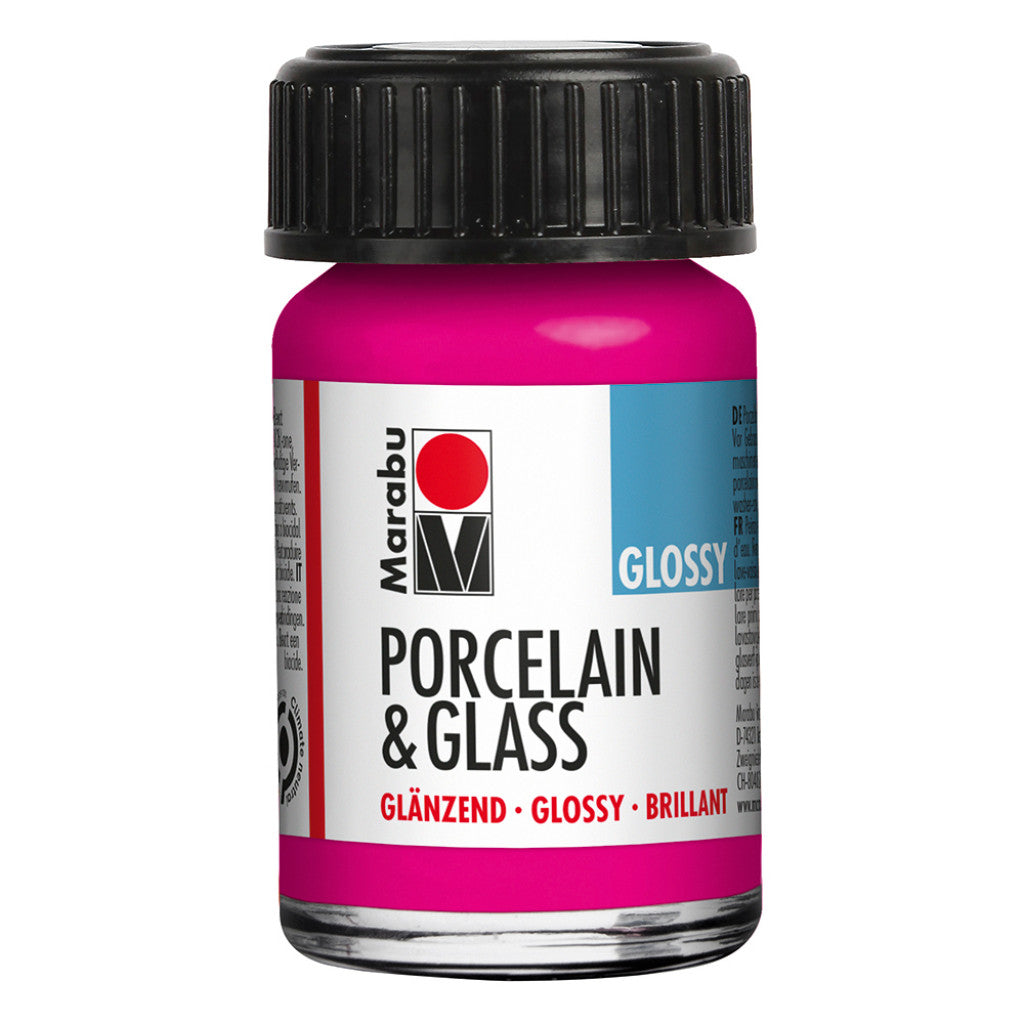 Marabu Porcelain & Glass Blank 15ml - 131 Bringebærrød