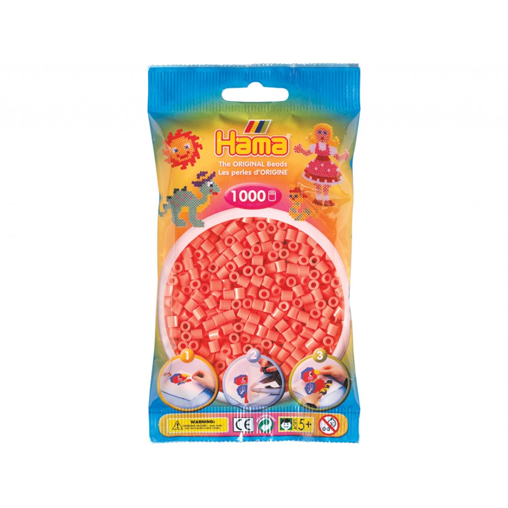 Hama Midi, 1000stk - 44 Pastell Rød