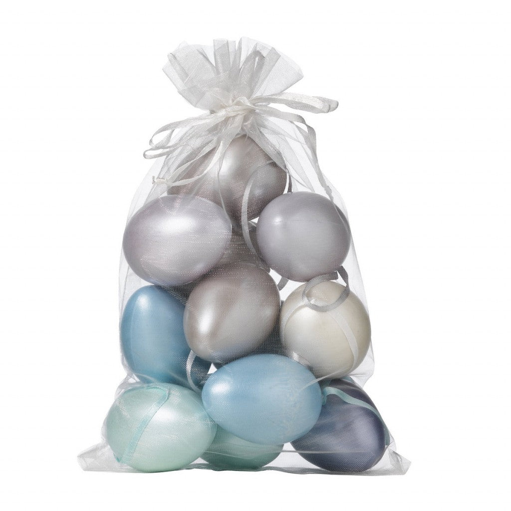 Plastegg 12 Stk. Blå Miks 6 Cm