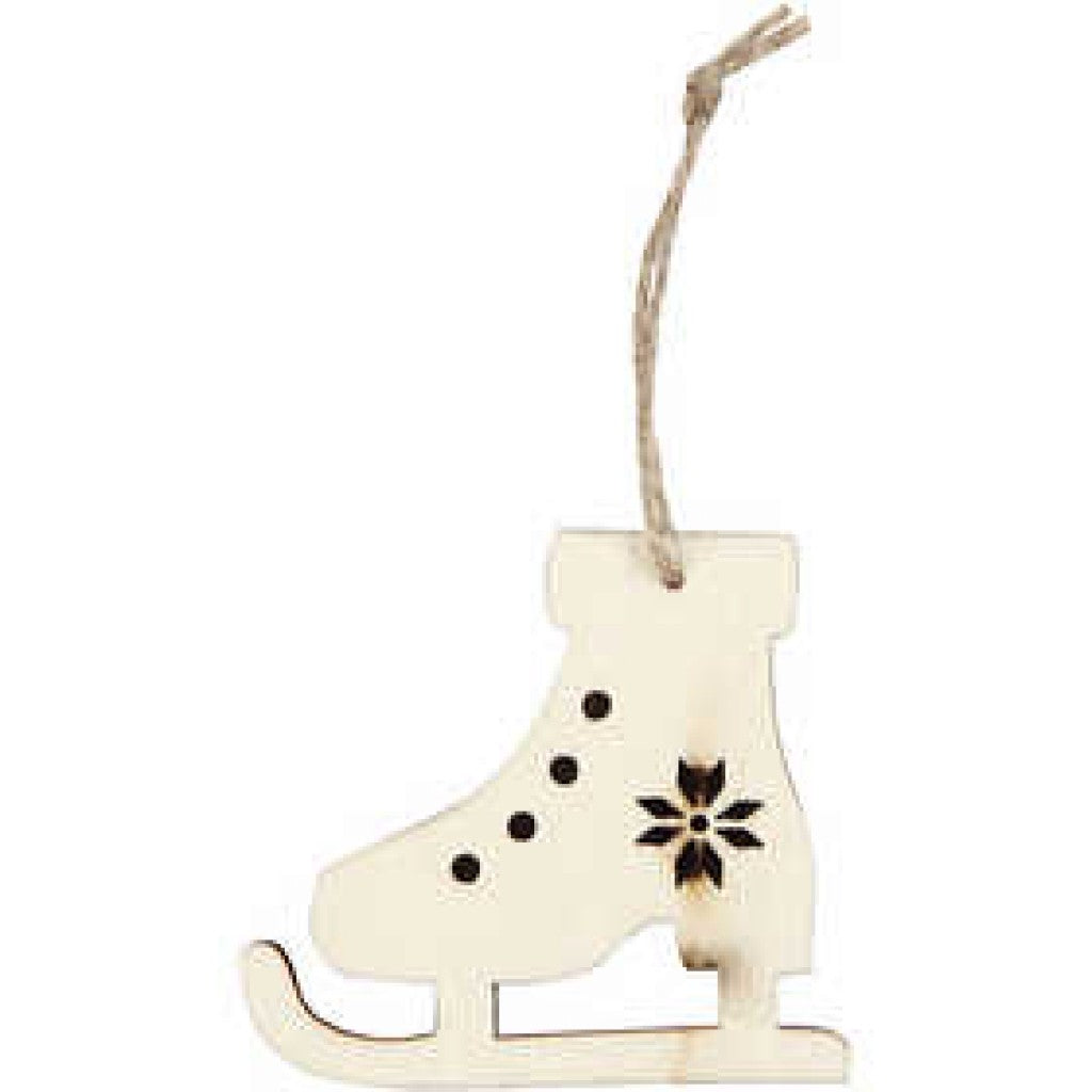 Juleoppheng, 4stk, 7,5cm - Skøyter