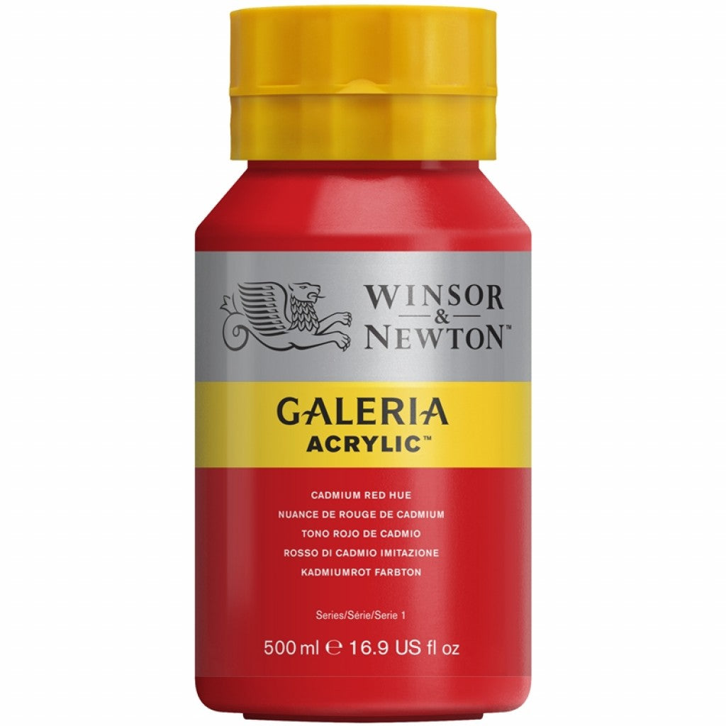 W&N - Galeria Acrylic 500ml - 095 Cadmium Red Hue