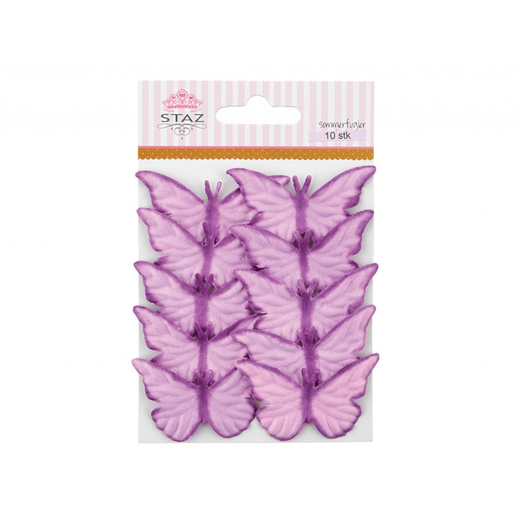 Staz Sommerfugler 10stk - Lavendel