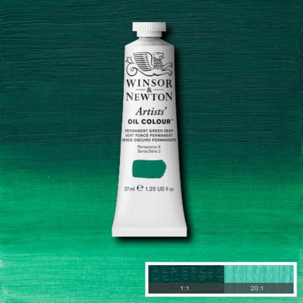 W&N - Artists Oil 37ml - 482 Permanent Green Deep