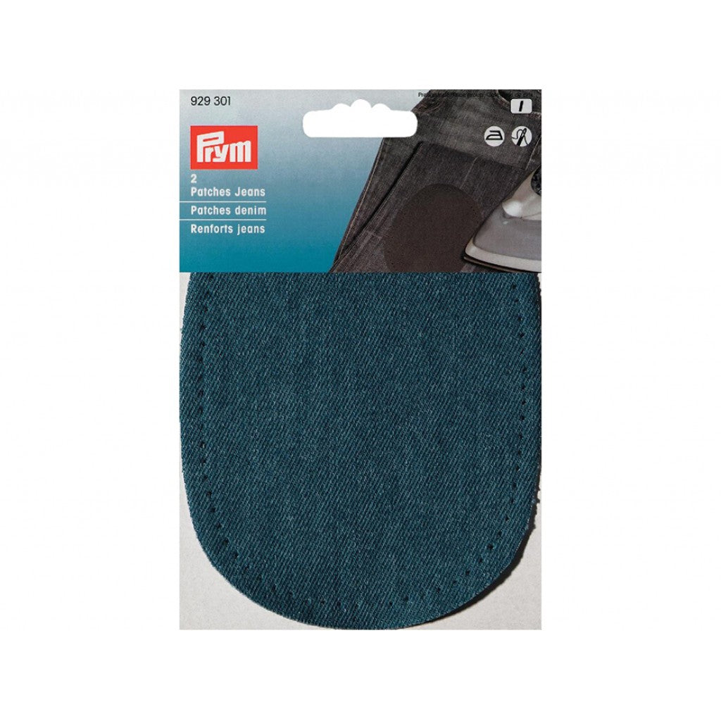 Prym Strykelapp Jeans/Denim - 10x14cm 2stk - Medium blå