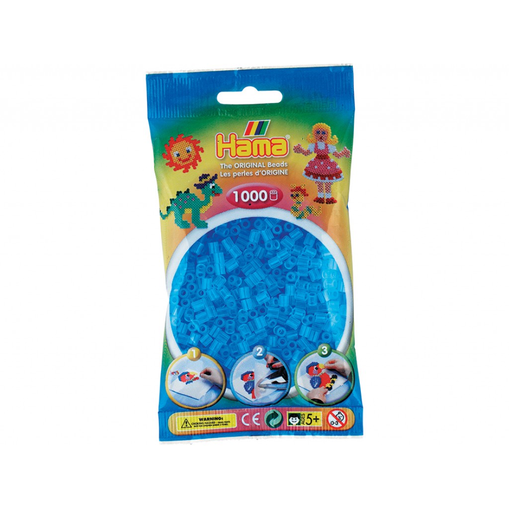 Hama Midi, 1000stk - 73 Transparent Blå