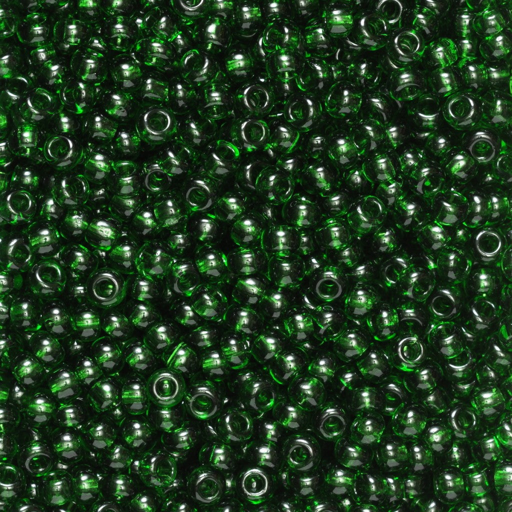 Rocaillesperle 9/0 - Transparent Grønn