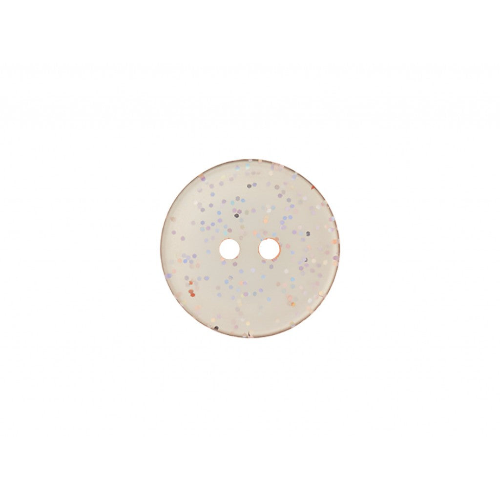 Knapp 2-hulls Glitter - 453065 - 11mm - 42 Orange