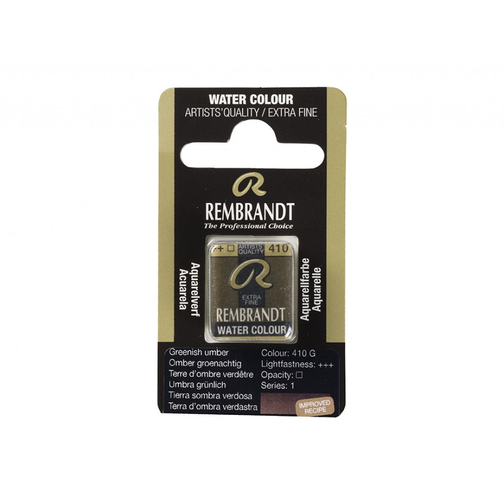 Rembrandt Akvarell Halfpan - Greenish Umber 410